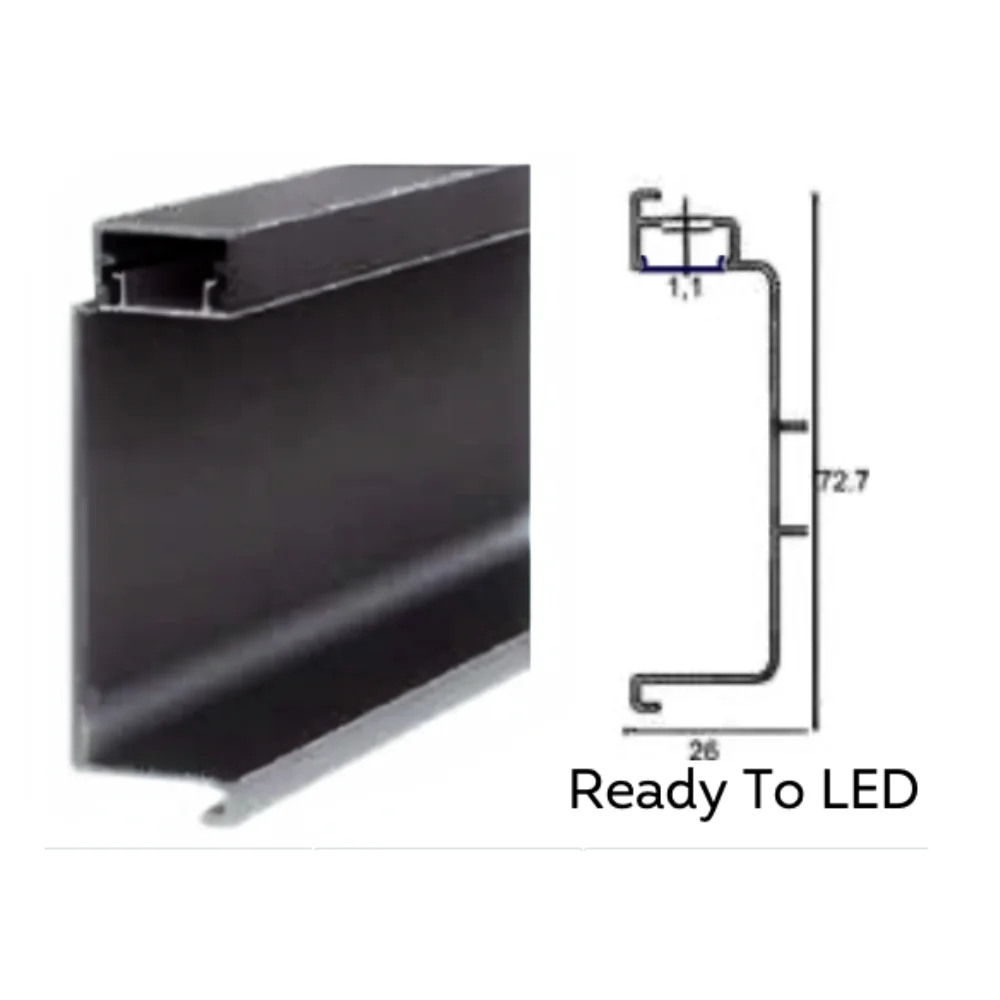 Profil Gola "C" LED Negru Mat