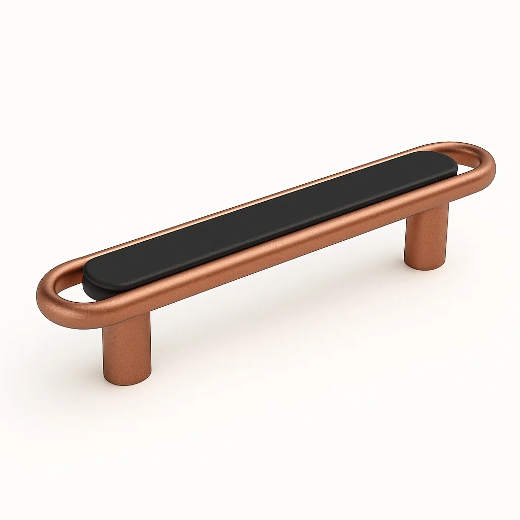 Maner Mobila Lungo Deluxe Negru Mat + Cupru