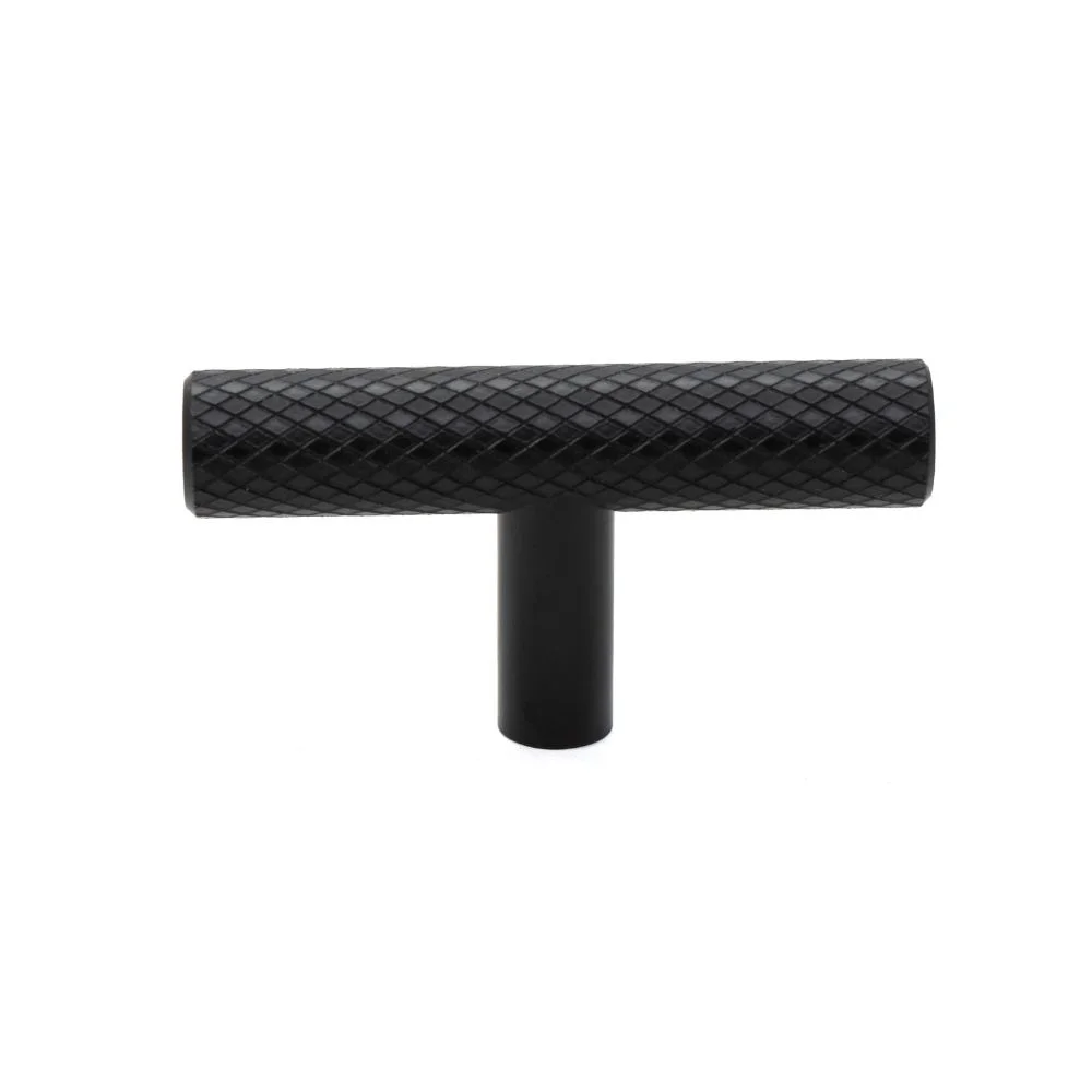Buton Mobila Small T Negru Mat