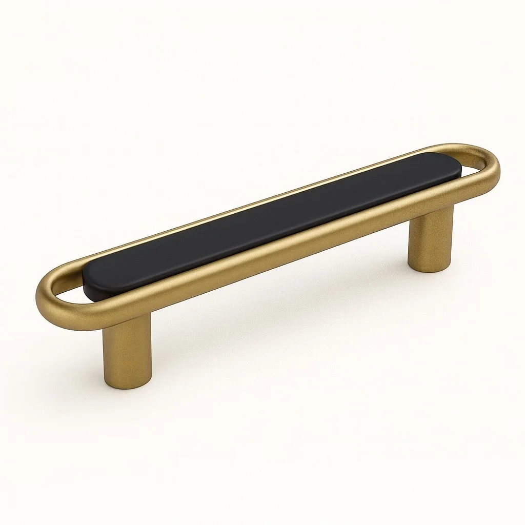 Maner Mobila Lungo Deluxe Auriu Mat + Negru Mat